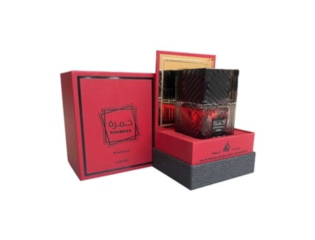 Perfume Clássico Khamram Para Homens E Mulheres Com Fragrância Duradoura (caixa De Madeira, Vermelho Brilhante, 100 Ml)