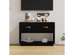 Vidaxl Móvel De Tv 90x40x60 Cm Madeira De Pinho Maciça Preto