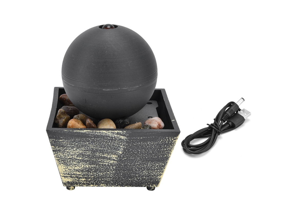 Fontaine De Bola Usb 3v Com Luz Led Decorativa Mesa Interior