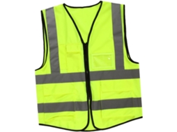 Colete De Segurança Refletivo Verde Fluorescente Com Bolsos Para Trabalhadores Da Construção Civil, Saneamento Colete De Segurança Refl Gokoco