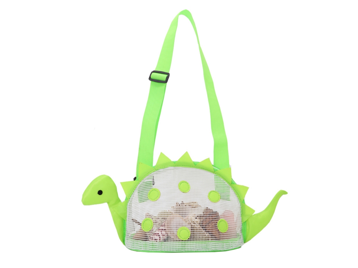 Bolsa de Praia Dinossauro em Malha para Crianças Coleta de Conchas Portátil Totes Leve | S/MARCA