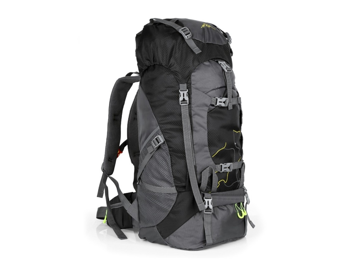 Mochila para viagem montanhismo escalada camping trekking Mochila impermeável preta 70L. EXTREME 70