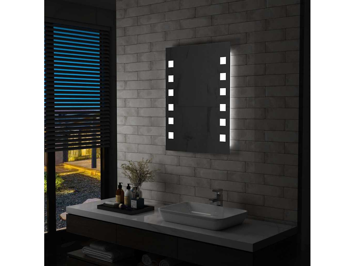 Vidaxl Espelho De Parede Led Para Casa De Banho 60x80 Cm