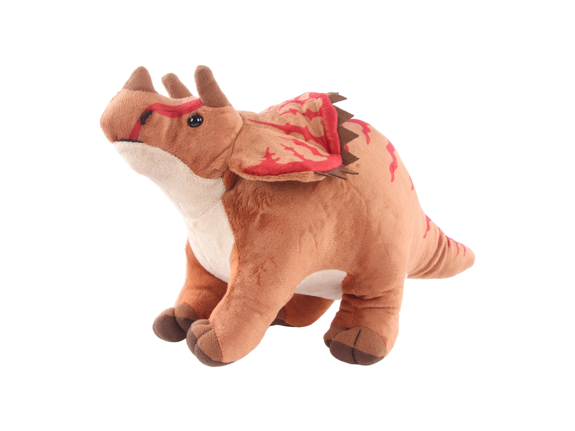 Ats brinquedo de Pelúcia Triceratsops Macio Cartoon Multifuncional para Crianças Estimulação Brinquedo de Pelúcia Triceratsops