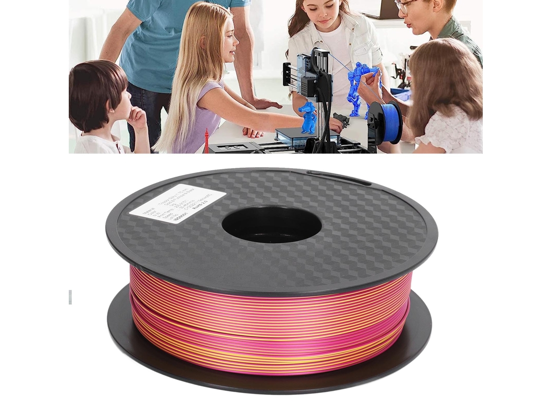 Filamento Consumível Para Impressão 3d De 1,75 Mm, 3 Cores, Dourado, Roxo, Vermelho, Preto, Filamento Para Impressora 3d Slowmoose