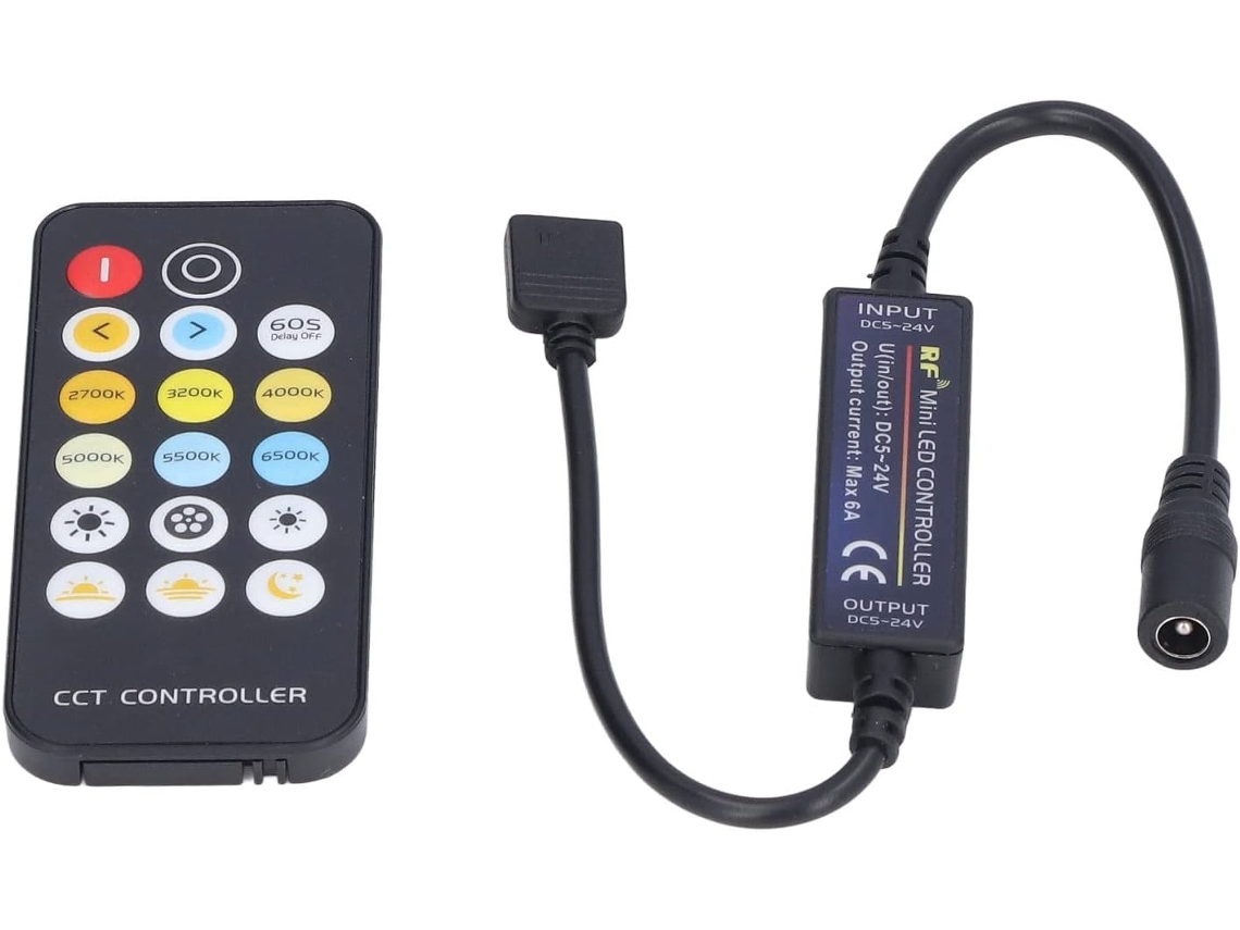 Controlador De Temperatura De Cor Led Com Dimmer Rf E 17 Teclas.