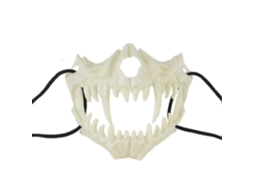 Meia Máscara Com Presas, Design De Osso De Animal Para Cosplay De Festa De Halloween Olysi Shop (10 Peças)