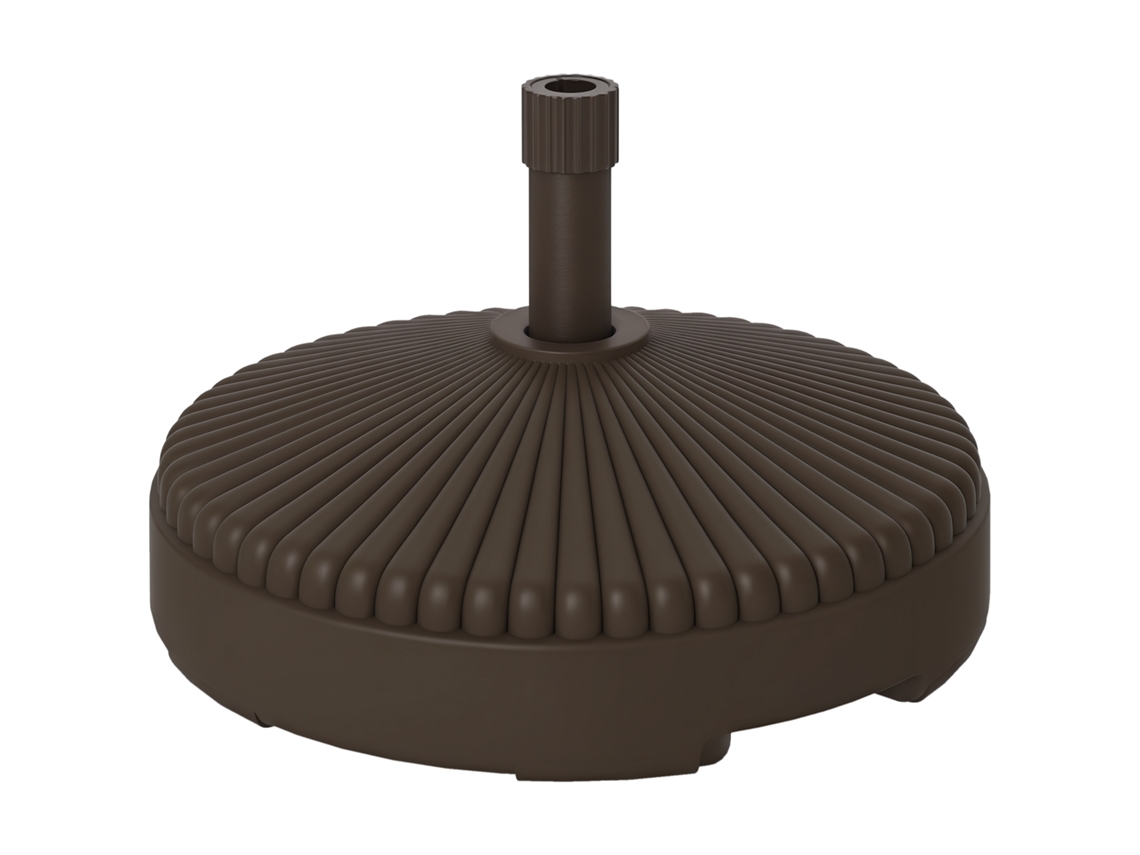 Base recarregável para guarda-sol de jardim 28kg com água e compartimento para água Ø55x30cm BTFORUS