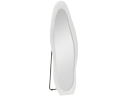 Espelho Corpo Inteiro 50x160cm Veludo Ondulado Branco VELTRIX