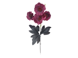 Pano de Papoila e Samambaia em Malha de Ferro, 49cm, Vermelho Rosa LAXISCREED