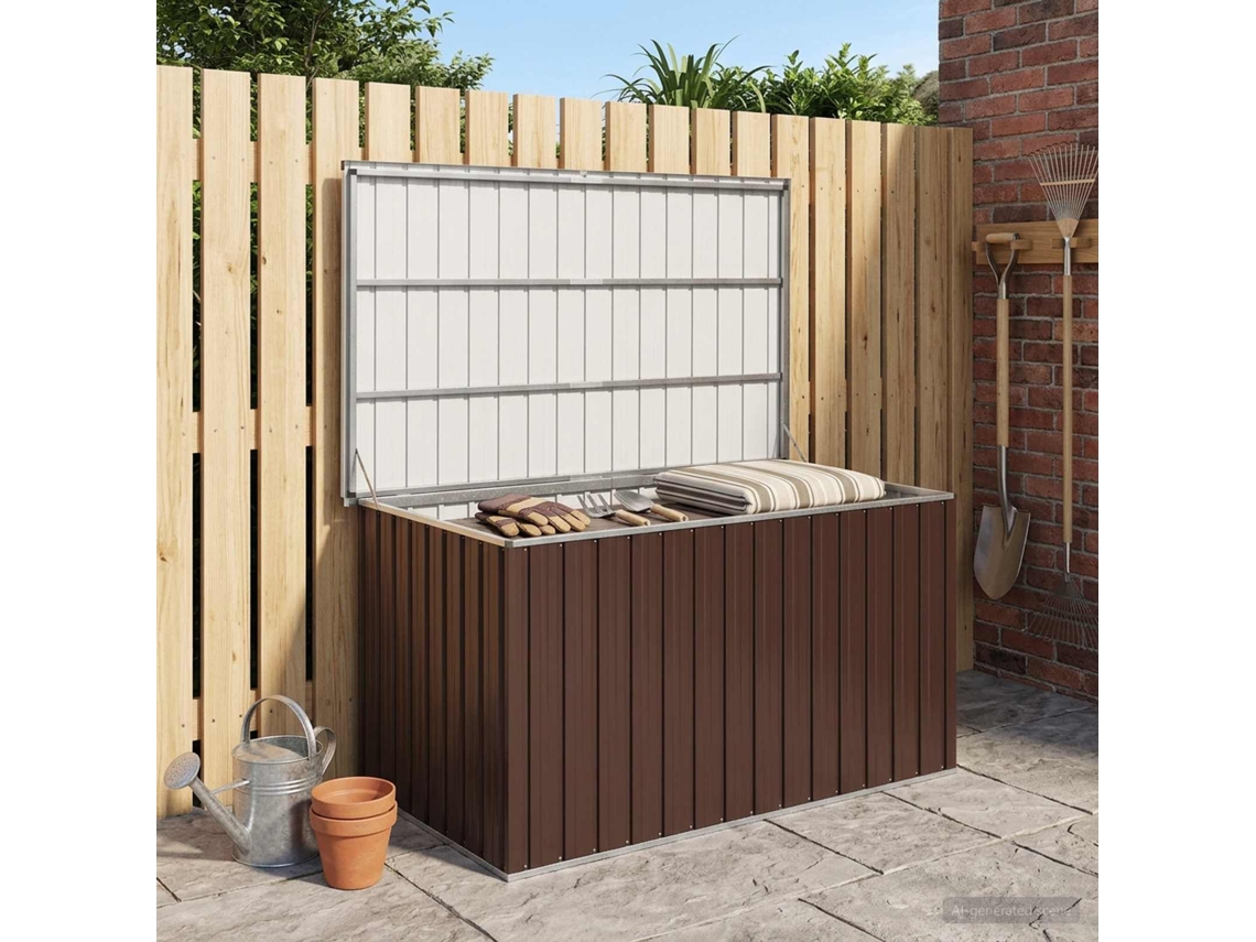 Vidaxl Caixa De Arrumação Para Jardim 171x99x93 Cm Castanho