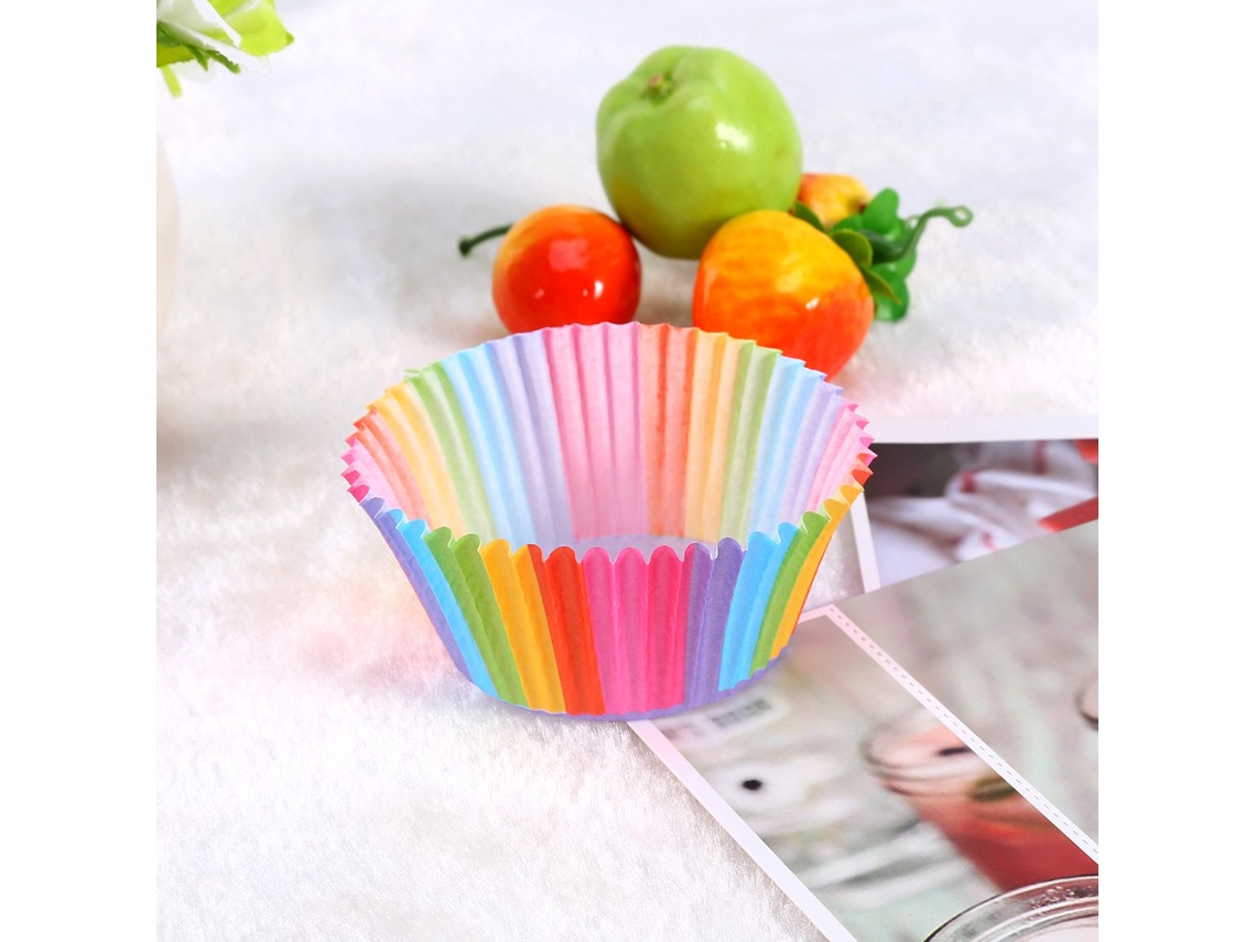 Conjunto De 100 Forminhas De Papel Para Muffins E Cupcakes, Para Assar E Apresentar Sobremesas Em Festas E Eventos