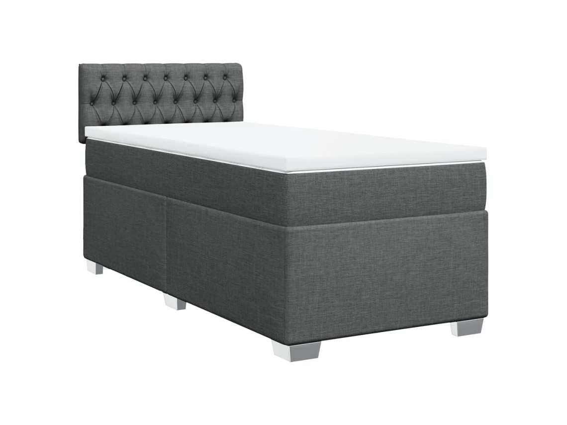 Box Spring Bed, Box Spring Beds Vidaxl Cinzeto Tecido (80 X 200 Cm)