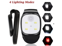 2026 lanterna Clip Led Recargável Usb 4 Modos Luz Segurança Caminhada Corrida Pesca Camping Noturno