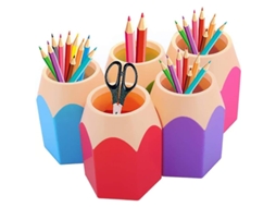 Suporte Para Lápis E Canetas Estojo De Escritório (5un) Armazenamento Organizer Escola Casa Bazar