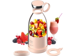 Lurelia Liquidificador Portátil Recarregável Usb, 350 Ml, Para Smoothies, Rosa