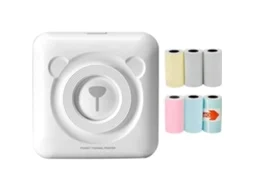 Mini Impressora Fotográfica - BT - 6 rolos de papel térmico - Branco S/MARCA