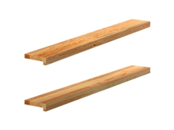 Vidaxl Soleiras Da Janela 2 Pcs 120x15x2 Cm Carvalho Castanho-claro