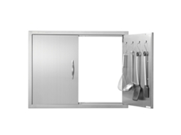 VEVOR 787X609 Mm Porta de Acesso À Ilha de Churrasco Ao Ar Livre Porta de Cozinha de Aço Inoxidável