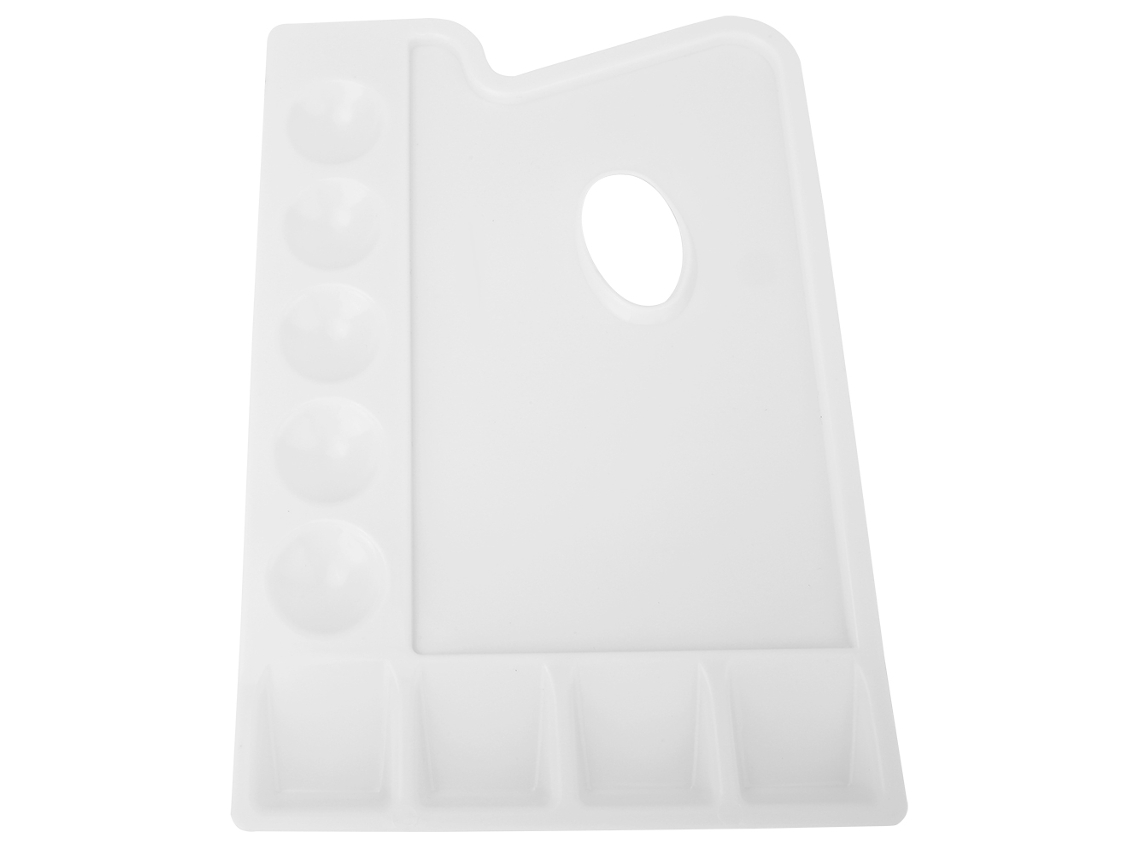 Paleta De Pintura Rectangular De Pvc Plástico Espesorada Para Óleo, Acuarela Y Acrílico