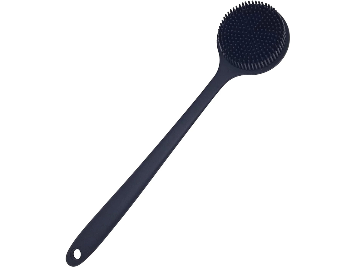 Escova De Banho Para Costas, Silicone, Cabo Longo