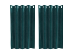 Maison Exclusive - Cortinas Opacas 2 Unid. Verde-escuro 140 X 140 Cm Veludo