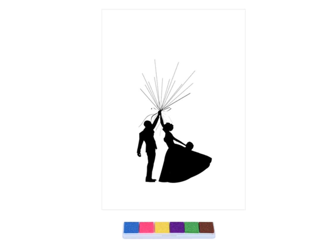 Livro de Visitas para Convidados com Pintura de Impressão Digital para Casamento e Festas com S/MARCA