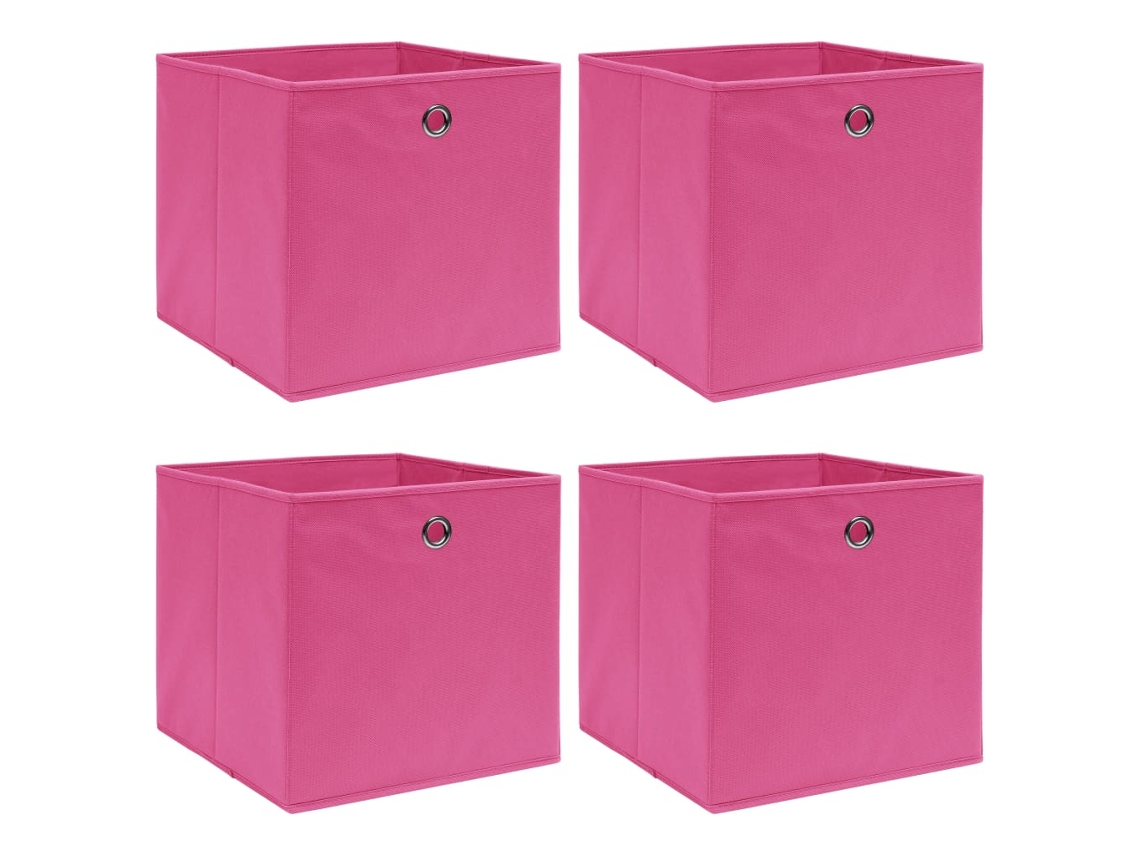 Storage Box, Storage Boxes Vidaxl Cor-de-rosa Tecido (n/a)