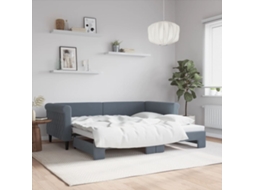 Vidaxl Sofá-cama Com Gavetão 90x190 Cm Veludo Cinzento-escuro