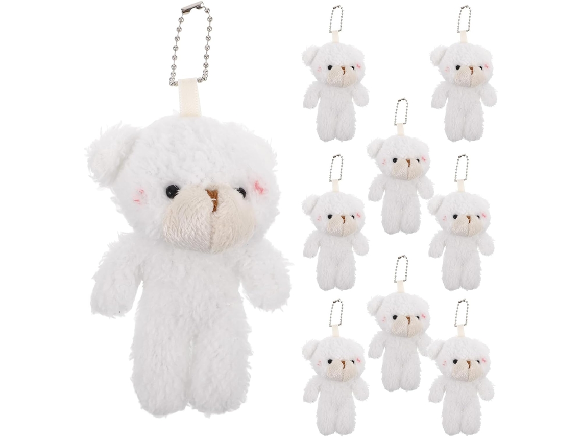 Mini Ursos De Pelúcia, Textura Macia E Aconchegante, Bege, 10