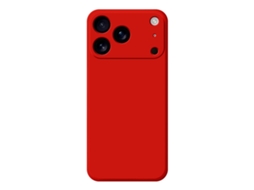 Capa Para Iphone 17 Pro Em Tpu Com Bordas Retas - Vermelha