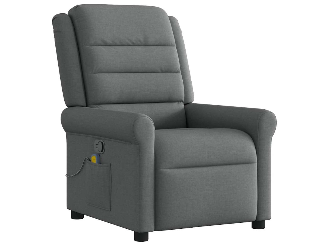 Massage Recliner Chair, Massage Recliner Chairs Vidaxl Cinzeto Tecido