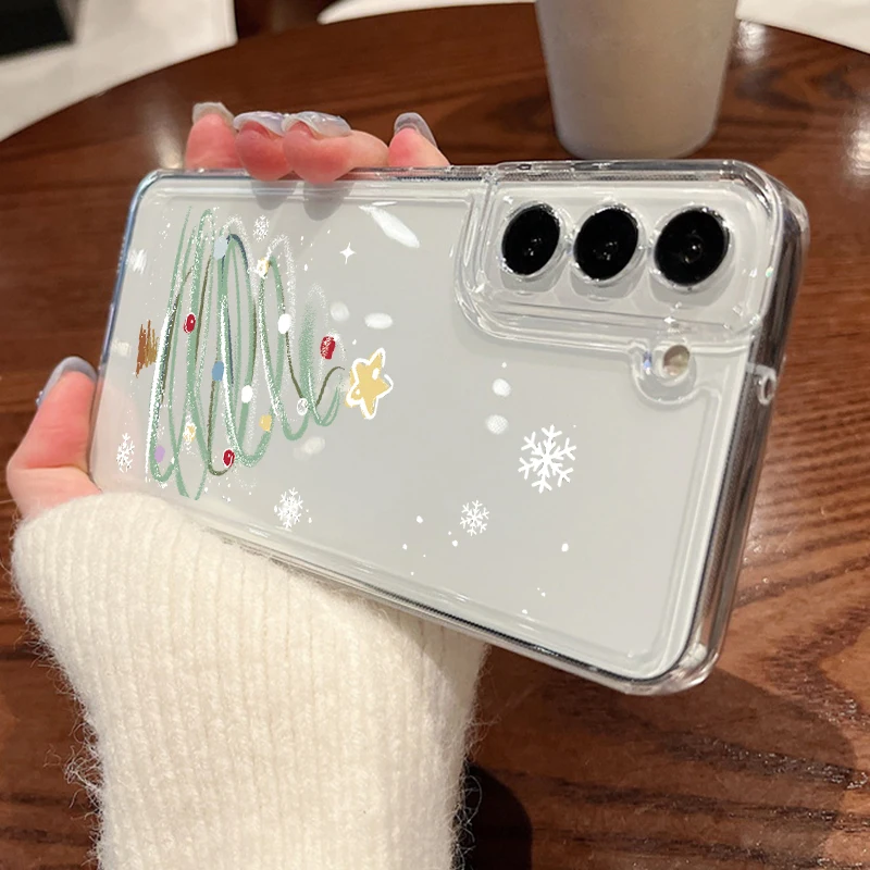 (a925) Galaxy A36) Capa De Celular Samsung Com Árvore De Natal, Macia