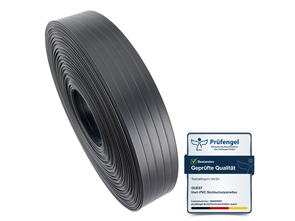 Quest Tira De Vedação 47x47 Mm Para Vedações Dupla Barra Com Clipes, Antracite, 50 M