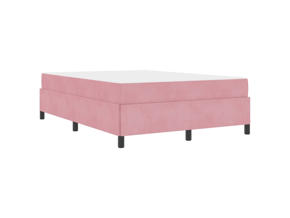 Estrutura da Cama com Colchão Rosa Tecido MAISON EXCLUSIVE 160x200 cm