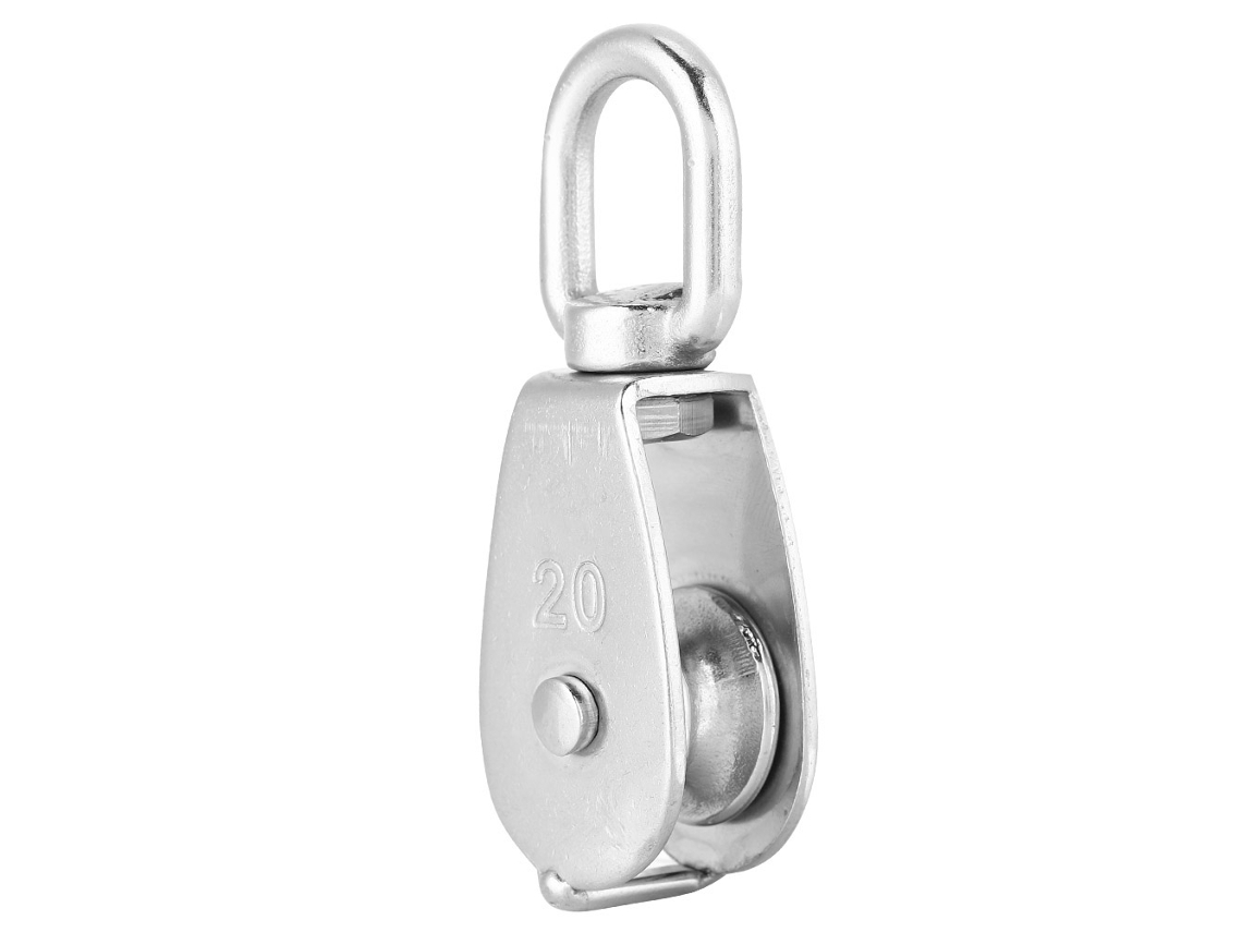 Polia Giratória Aço Inox 304 para Cabo Aço (m20)