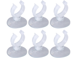 Kichouse Kit de 5 Braçadeiras Transparentes de Acrílico para Aquário com Forte Força de Adsorção para Fixar com CHABERLU