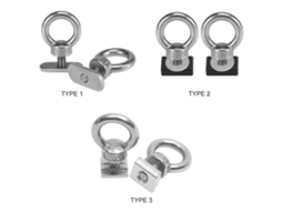 2 Unidades Olho De Fixação Para Corda Bungee Em Trilho De Kayak Aço Inoxidável