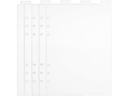 Divisórias Com Abas Lalafina Para Cadernos De Folhas Soltas A5, Divisórias Removíveis Em Pvc, 6 Furos, Perfeitas Para