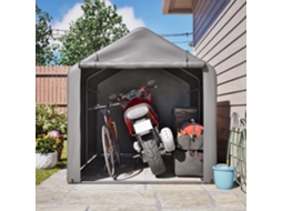 Garagem Bicicletas 160x220x165cm Porta Enrolar Cinza VOLTEDGE