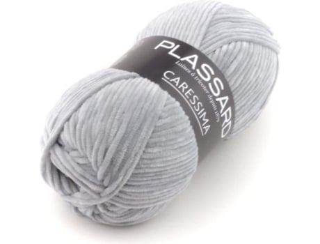Bola de lã Caressima 10 cinza claro - Plassard - Lã infantil / Enxoval - Microfibra poliéster - Türkiye