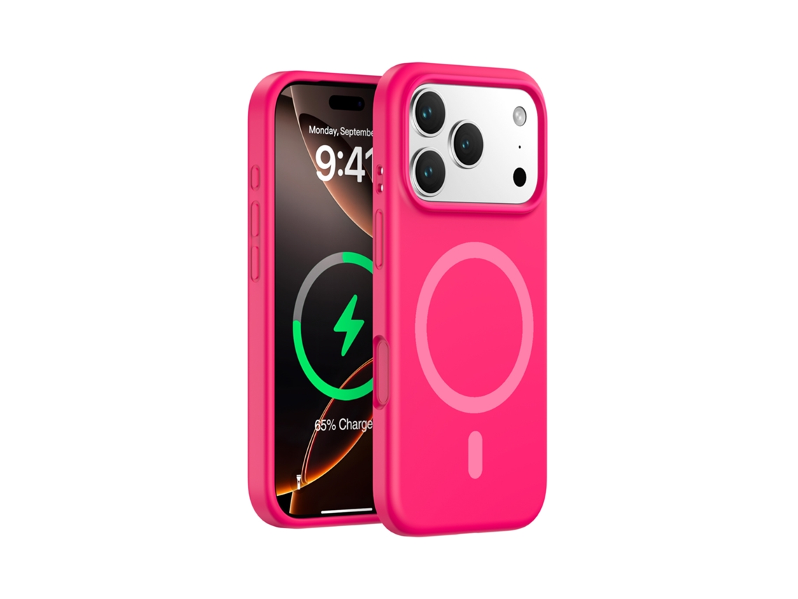 (vermelho, Iphone 17) Capa Magnética Resistente Para Iphone, Em Silicone Líquido De Cor Sólida, Com Design Simples.