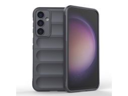 Capa Halinuia Para Samsung Galaxy S23 Fe 5g Magic Shield Tpu Flanela Cinzento Escuro