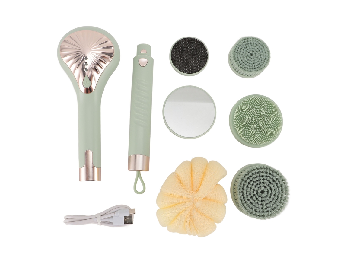 Escova De Limpeza Corporal Elétrica Com 6 Cabeças