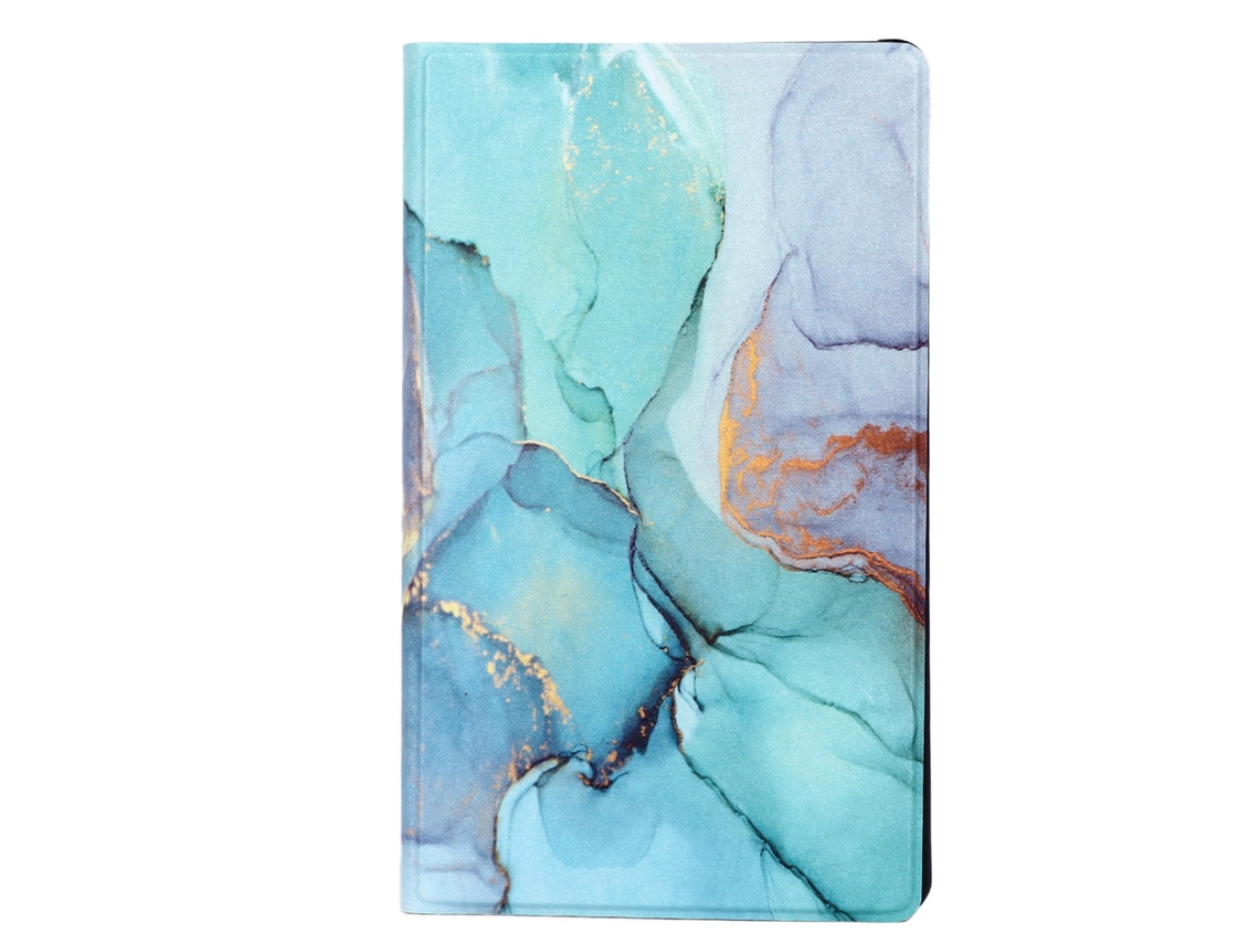 Capa Para Tablet Samsung Galaxy Tab A7 Com Textura De Mármore Verde Material De Couro Pu