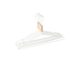 Sklum Pack De 6 Cabides Em Madeira E Aço Säly Madeira - Aço Branco