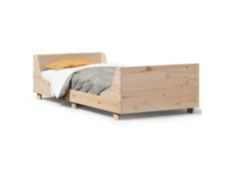 Bed Frame, Bed Frames Vidaxl Marrom Madeira De Pinho (75 X 190 Cm)
