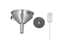 Funil Tyenaza Em Aço Inoxidável Com Escova, Filtro, Cabo Reforçado, Superfície Antiderrapante, Funil Grande Para Cozinha