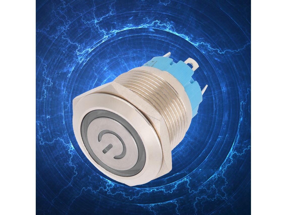 Interruptor com Luz Aço Inox 4 Pinos Ip65 12 24vdc 2un