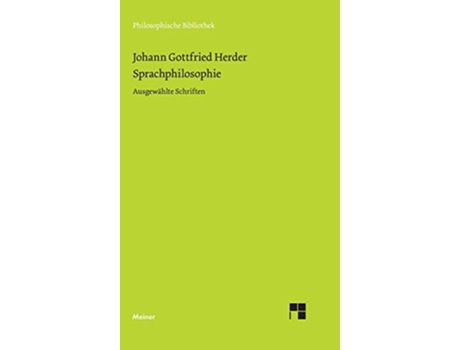 Livro Sprachphilosophie German Edition de Johann Gottfried Herder (Alemão - Capa Dura)